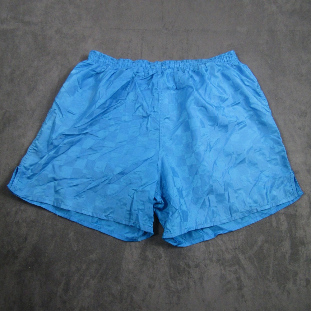 Umbro Soccer Shorts Mens XL Blue Checkerboard Vintage 90s Made in USA 00693